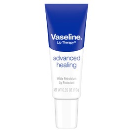 Vaseline Lip Therapy Advanced Healing Lip Balm Tube 3-Pack – White Petroleum Lip Protectant, 0.25 Oz Ea