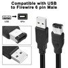 MEIRIYFA Firewire 1394 6 Pin to USB Adapter Cable, Firewire