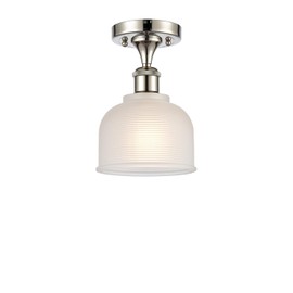Innovations 516-1C-PN-G411-LED Dayton 1 Light Semi-Flush Mount Part of The Ballston Collection, Polished Nickel