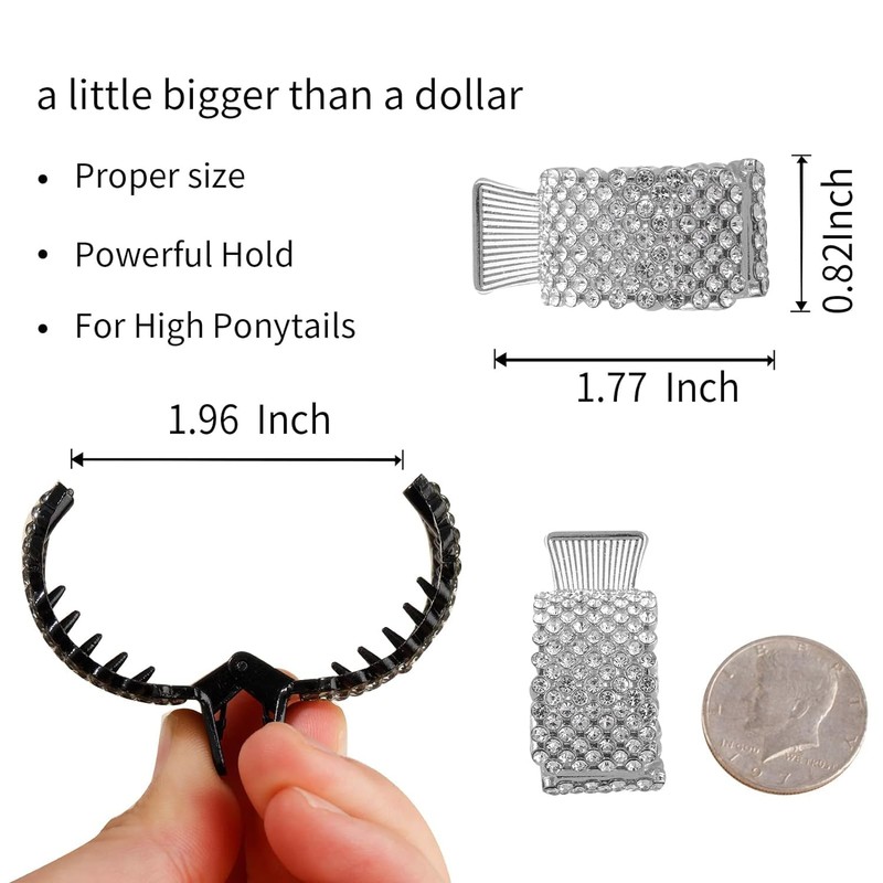WUPENGSA High Ponytail Clips, High Ponytail Hair Clips, Metal, Non-Slip,