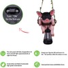 Hanging Pig Garden Lantern, Solar Pig Sculpture Outdoor Resin Garden
