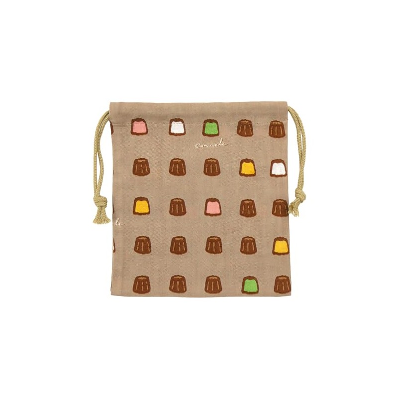 Hamamonyo Small Drawstring Bean Canele, Brown