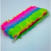 MIJOMA Colourful Plush Rainbow Case, Soft Faux Fur Travel Case