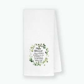 FULSOE Happy Retirement Kitchen Towels Dishcloths 24"x16",Retirement Gifts Dish Towels Bath Towels Hand Towels,Coworker Leaving Gifts,Goodbye Gifts,Farewell Gifts for Coworkers Teachers Grandmother
