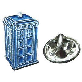 GBJUK Blue Police Box Tardis Enamel Pin Lapel Badge with Butterfly Clasp Back