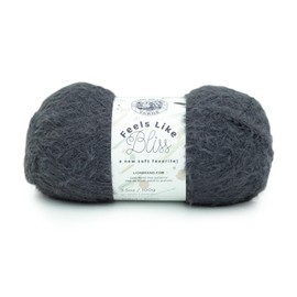 Lion Brand Yarn Feels Like Bliss, Bulky Yarn for Knitting, Slate, 1 Pack