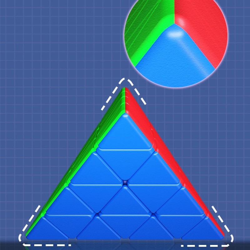 Oostifun Shengshou Pyraminx 4x4x4 Cube Pyramid Triangle Four-axis Tetrahedron Puzzle