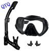Snorkel Mask Set for Adults – Tempered Glass Diving Goggles