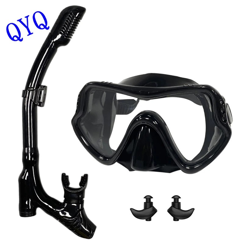 Snorkel Mask Set for Adults – Tempered Glass Diving Goggles