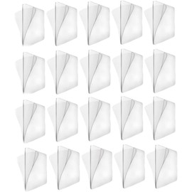 Tustao 10Pcs Wall Mounted Replacement Sticky Pads for Kitchen Bathroom Shower Caddy Organizer Rack Holder Nail Free Adhesive Hooks Shower Accessories (Double-Sided Sticker)