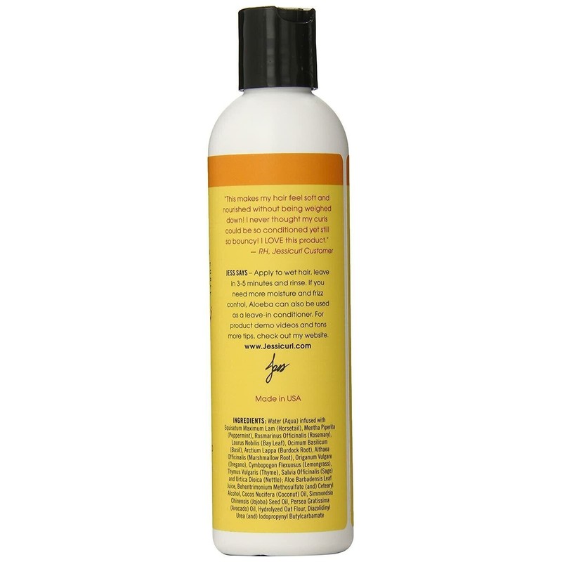 Jessicurl, Aloeba Daily Conditioner for Fine Hair, No Fragrance, 8