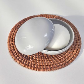 Soap holder round portable soap shampoo bar travel holder soap box case 2ea