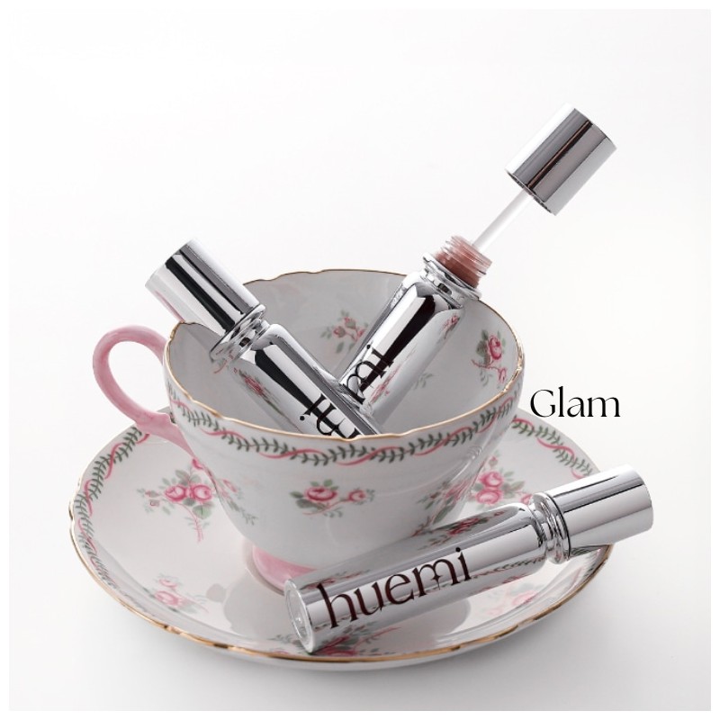 HUEMI Melting Glaze Lip Gloss 3.6g [Soft/Glam], Color:01 Rosy Nude(glam)