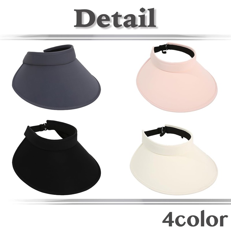 White Fang CZ919 Folding Sun Visor, UV Protection, Portable Hat,