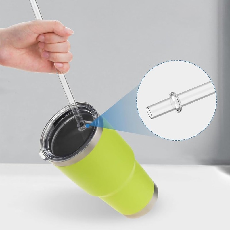 6 Pcs Straws for Yeti Reusable Tumbler Replacement Straw Lids