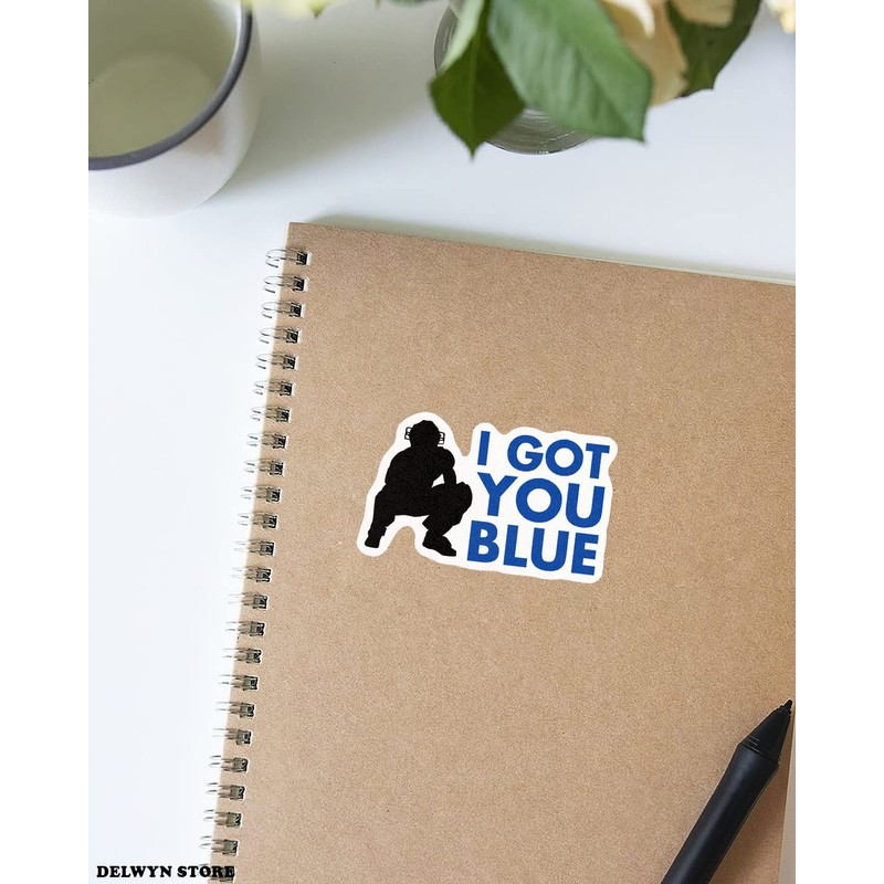 saiki I Got You Blue Sticker for Baseball Softball Catcher's