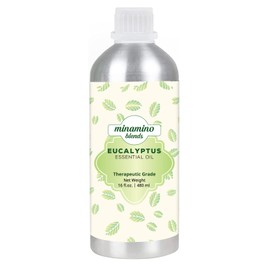 Minamino Blends Bulk Eucalyptus Essential Oil in Aluminium Bottle-100% Pure & Therapeutic Grade Essential Oil-16 Fluid Ounces