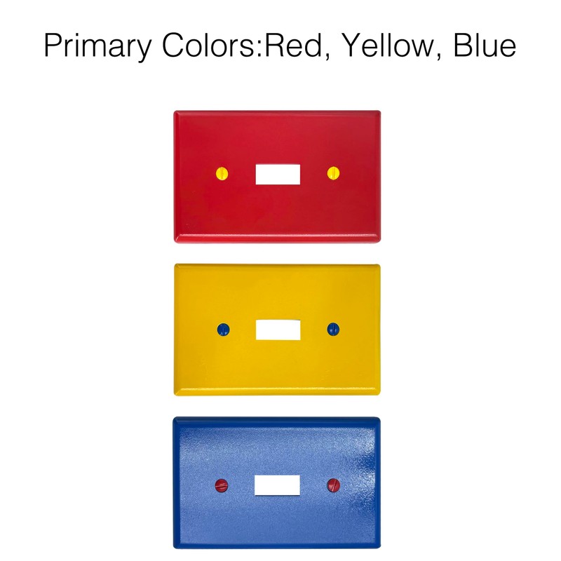 ENBRIGHTCO Toggle Light Switch Wall Plate Cover, 1-Gang, Yellow,Polycarbonate,Standard Size