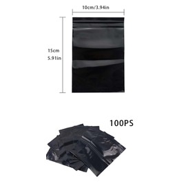 Pack of 100 sealable bags for sanitary napkins, sanitary napkin disposal bags, tampon disposal bags, hygiene bags for sanitary napkins, women's hygiene disposal bags, black hygiene bags, 15 x 10 cm