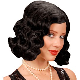 Roaring 20s Black Wig for Hair Accessory Fancy Dress