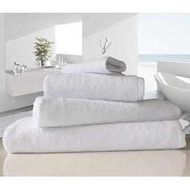 linenHall 500gsm, Combed Organic Cotton Hand Towels in White