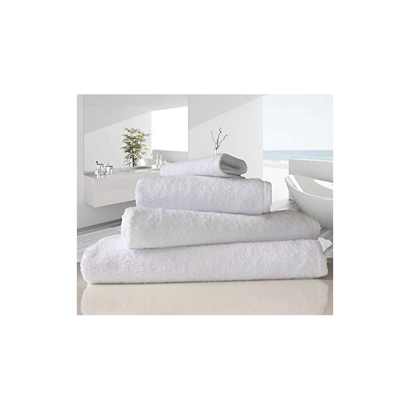 linenHall 500gsm, Combed Organic Cotton Hand Towels in White