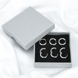 Mochity 3-7 Pairs of Hoop Earrings Silver Gold, 14K Gold-Plated Earrings, 316L Stainless Steel Earrings, Hypoallergenic Small Hoop Earrings, Women Men, Stud Earrings Gold Silver, Stainless Steel,