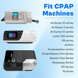 6Pack Universal Inline CP.AP Filter - Fit 22mm/25mm Tubing for CP-AP/BiP-AP Machines - Compatible with Res.Med, Phili.ps Respironics Dream-Station, Heated Tubing - High-Efficiency Air Filtration