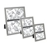 Laura Ashley 5x7 Gray Enamel Picture Frame, Silver Metal Edge