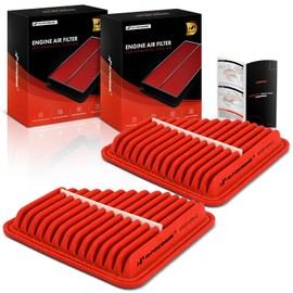 A-Premium 2-PC Pre-oiled Engine Air Filter Compatible with Toyota Camry 2007-2011, RAV4 2006-2012, Corolla, Matrix, Avalon, Venza & Scion tC, xB & Lexus ES350 & Pontiac Vibe