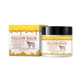 Beef Tallow and Honey Balm for Skin,Premium Tallow Honey Skin Balm Natural Moisturizer for Face & Body, 2oz Tallow Balm for Skin Hydration