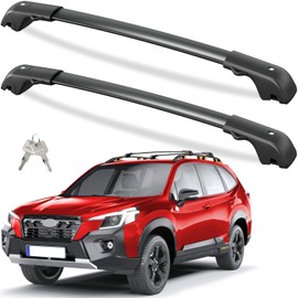 Tuyoung 300lbs Roof Rack Cross Bars Compatible with Subaru Forester Wilderness 2022-2026 with Raised Side Rails, Lockable Heavy Duty Aluminum Roof Crossbars Rooftop Luggage Racks Carrier