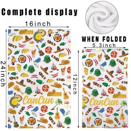 JNIAP Cancun Kitchen Towel Cancun Mexico Gift Cancun Kitchen Gift Cancun Mexico Dish Towel Cancun Kitchen Accessories (Cancun kt)