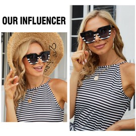 DUCO Oversized Cat Eye Sunglasses for Women Trendy Sunglasses 1201