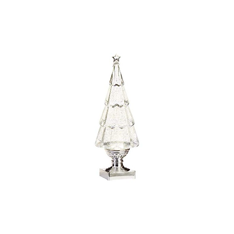 RAZ Imports 13.75" Lighted Tree Water Lantern Acrylic Snow Globe