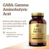 Solgar GABA 100 Count Nervous System Support Relaxation Gluten Dairy