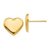 14K Solid Yellow Gold Heart Love Stud Earrings