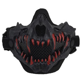 Bulldog Airsoft Half Face Fangs Mask Breathable Protection Mesh Airsoft Mask (Black (Black))