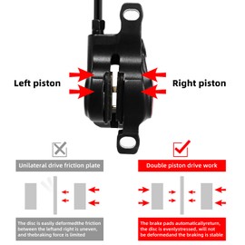 Zmgdrm Z00M HB875 MTB Hydraulic Disc Brakes Set Mountain Bike Brake Right Rear 1450mm Hydraulic Brake Aluminum Alloy Bicycle Disc Brake for E-Bike Fat Bike Road Bike 2 Piston