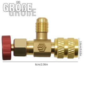 Hoypeyfiy Air Conditioning Valve, Quick Coupling Air Conditioning Connector, Sealed Vehicle Control, Pack of 2