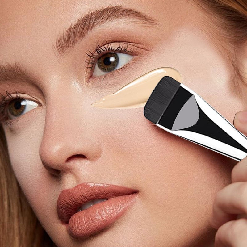 Thoquene 3 Stück Foundation Pinsel, Ultra Thin Make Up Brush