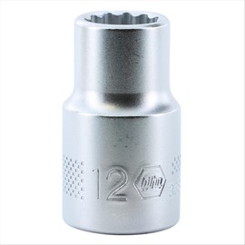 1/2" Drive Socket Metric, 12 Point. 12.0 x 38mm OAL.