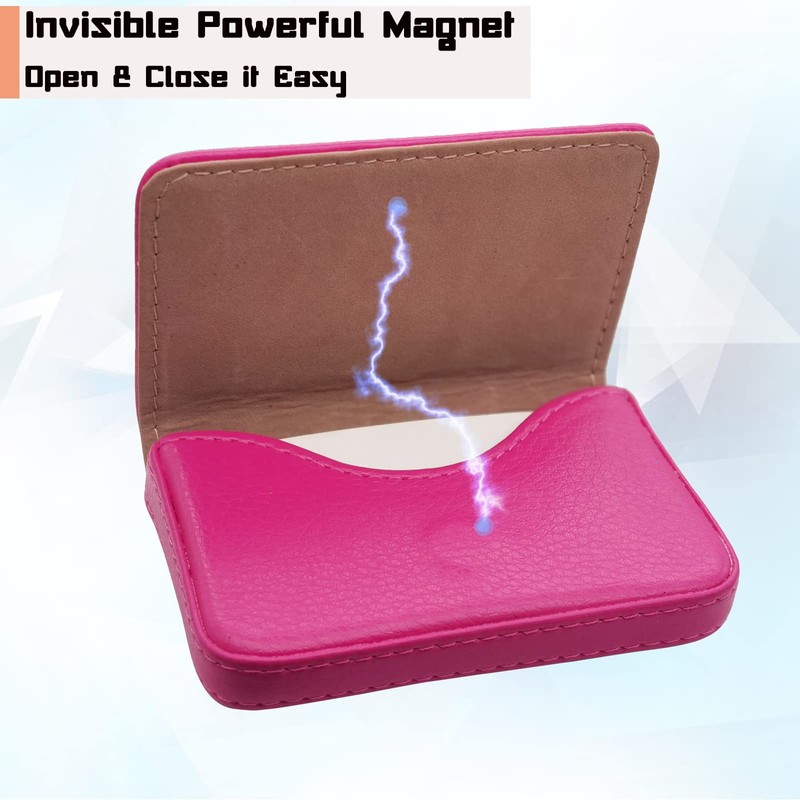 Waylipun Business Card Holder, PU Leather Business Card Case, Business