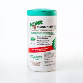 Clorox Monk Disinfectant Wipes, Large Lemon Breeze Fresh Scented Disinfectant Wipes
