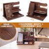 TESLYAR Wood Phone Docking Station for Men - Desk or