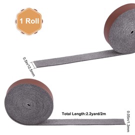 GORGECRAFT Matte Leather Strap 0.5 Inch Wide 79 Inch Long Saddle Brown Flat Leather Belt Strips Wrap Single Sided Flat Cord for DIY Crafts Clothing Jewelry Wrapping Making Bag