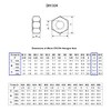 TERF® M16 Hex Hexagon Nut M16 (16mm) Steel Hex Full