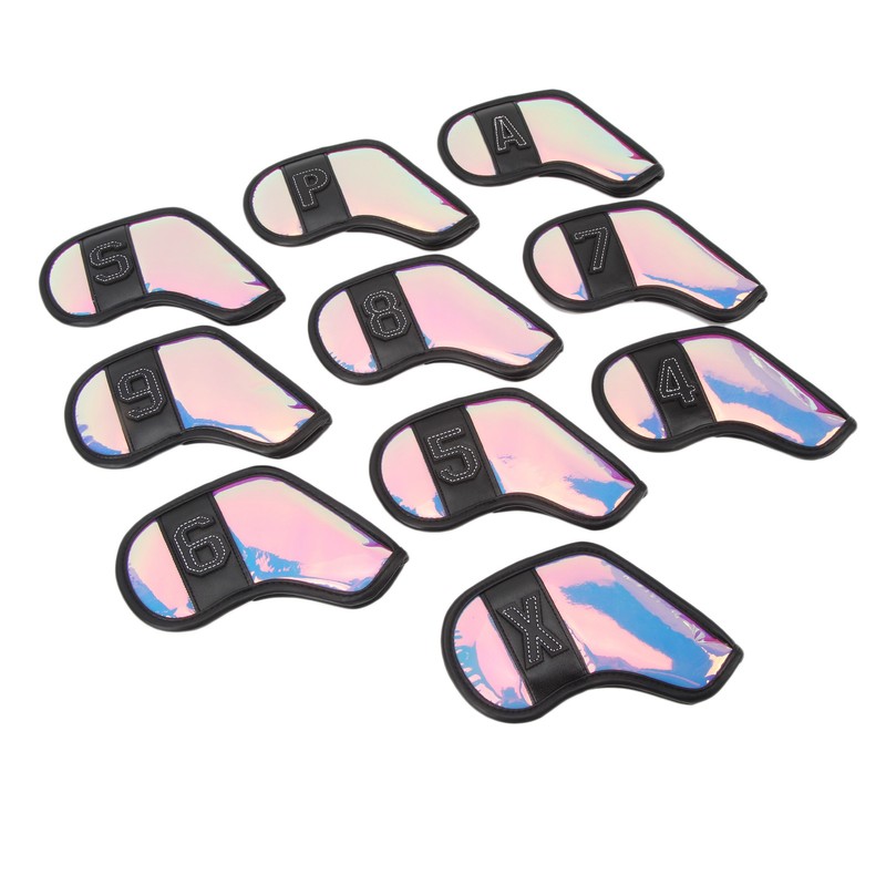10 PCS Golf Club Head Covers PU Fabric Surface Stylish
