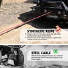 ZESUPER 3/8" x 100ft Synthetic Winch Rope Dyneema 12 Strand