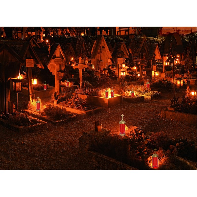 VIIACA Grave Lights for Cemetrey Grave Markers for Cemetery for
